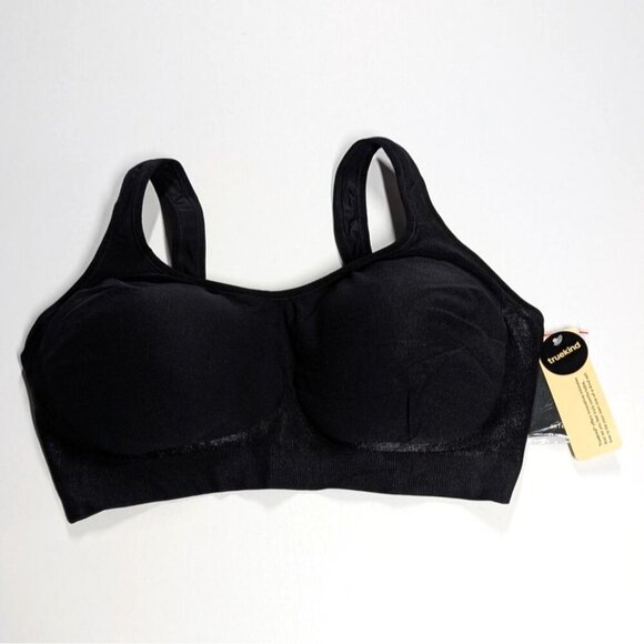 Truekind Daily Comfort Wirefree Shaper Bra Black Women's 3XL - Picture 1 of 7